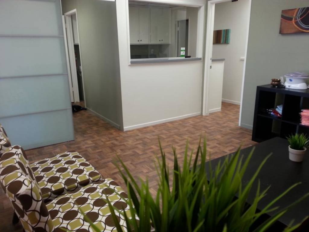 Practice reception counter and waiting room